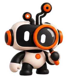 Typmax mascot inspecting a circuit